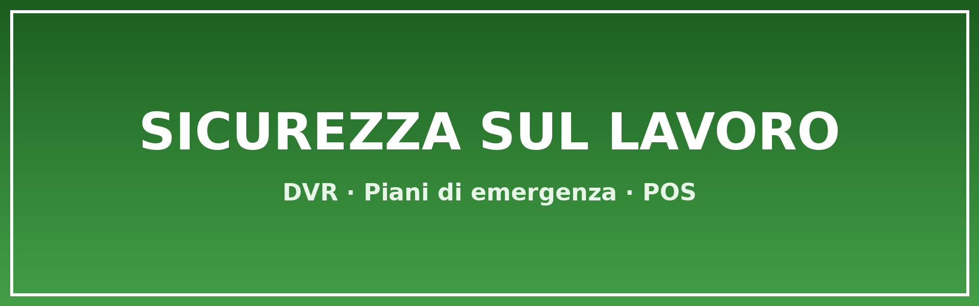 SICUREZZA SUL LAVORO
